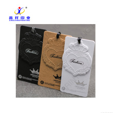 Customized color wholesale custom garment tag, eco-friendly or customized clothing hang tag,jeans hang tag